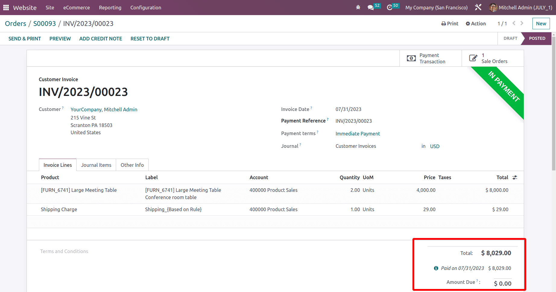 How to Calculate Shipping Charges for Online Sales Deliveries in Odoo 16 Website-cybrosys