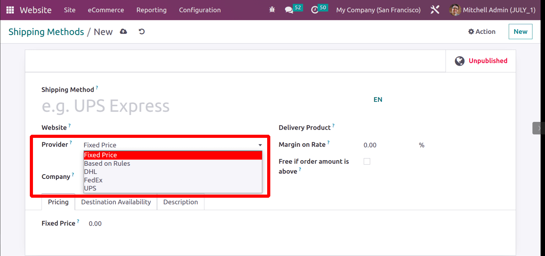 How to Calculate Shipping Charges for Online Sales Deliveries in Odoo 16 Website-cybrosys