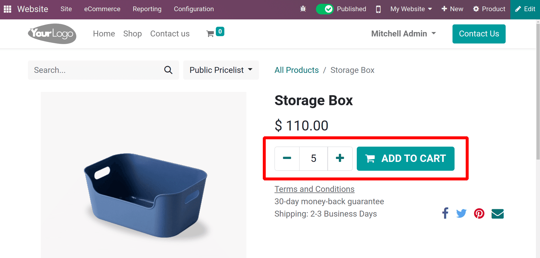 How to Calculate Shipping Charges for Online Sales Deliveries in Odoo 16 Website-cybrosys