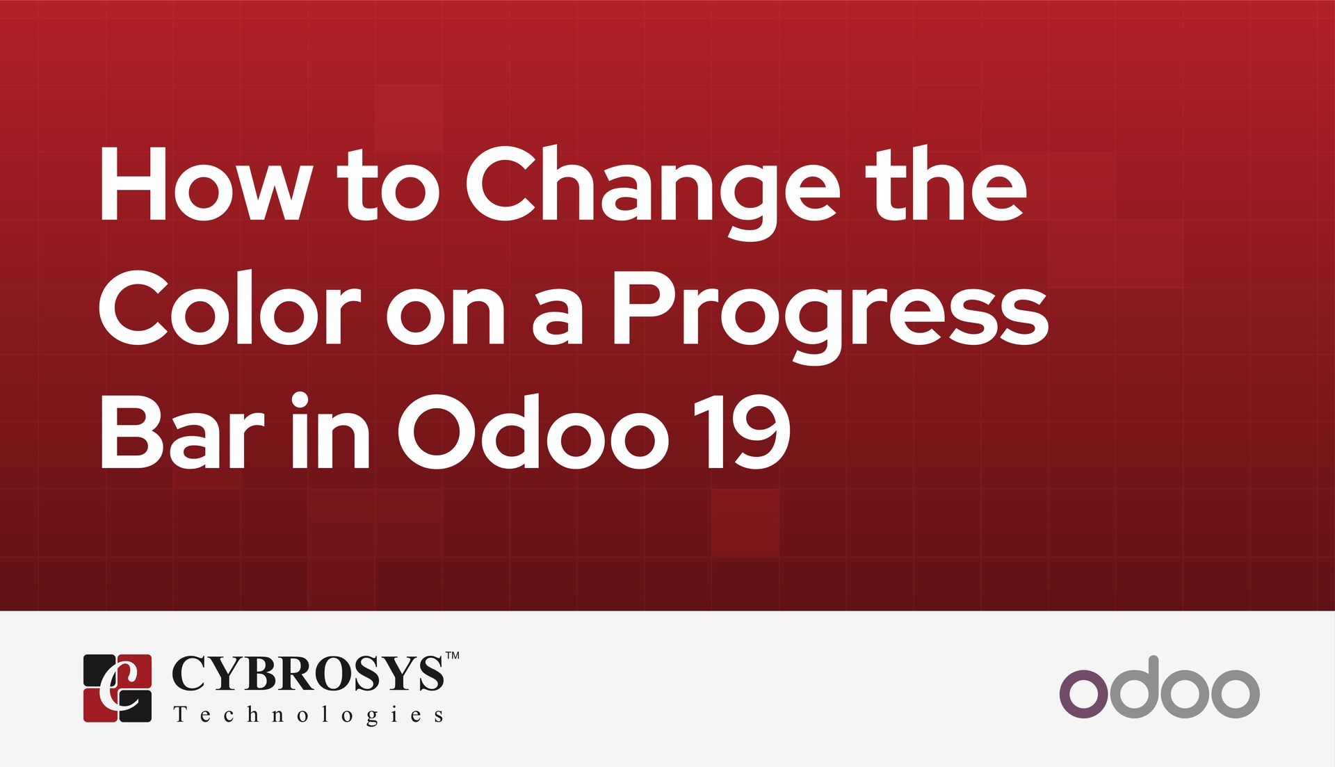 How to Change the Color on a Progress Bar in Odoo 19