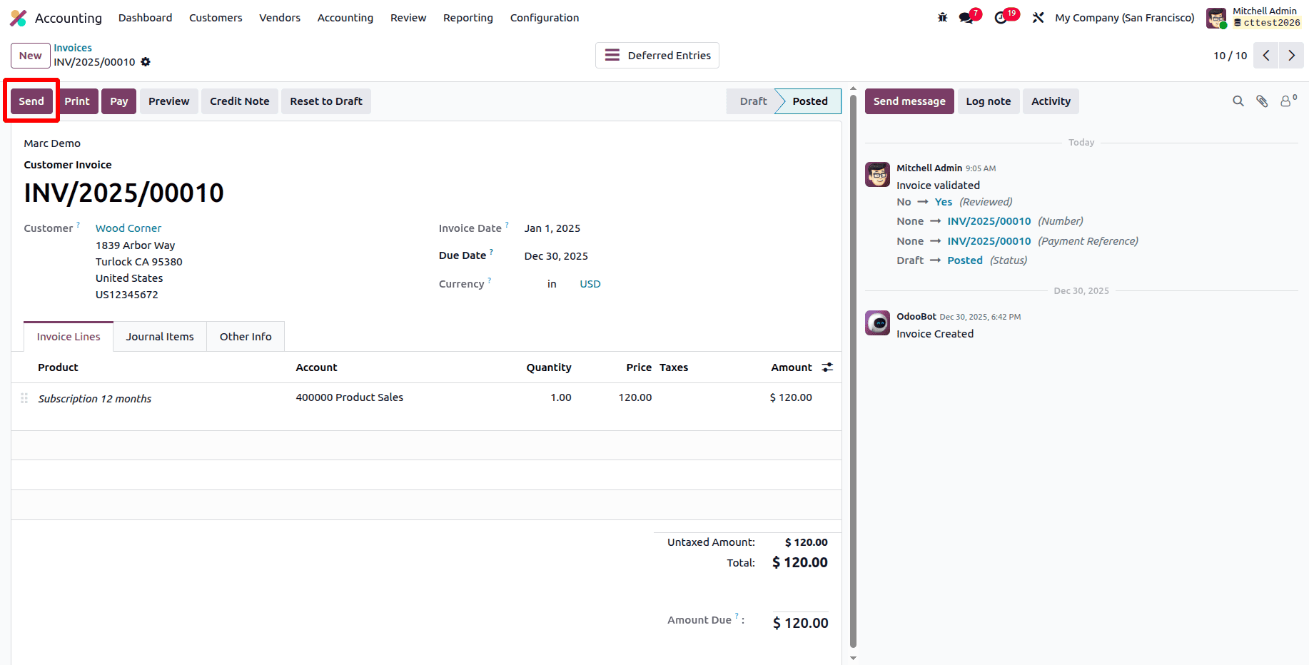 How to Change the View Invoice Button Label in Odoo 19 Customer Emails-cybrosys
