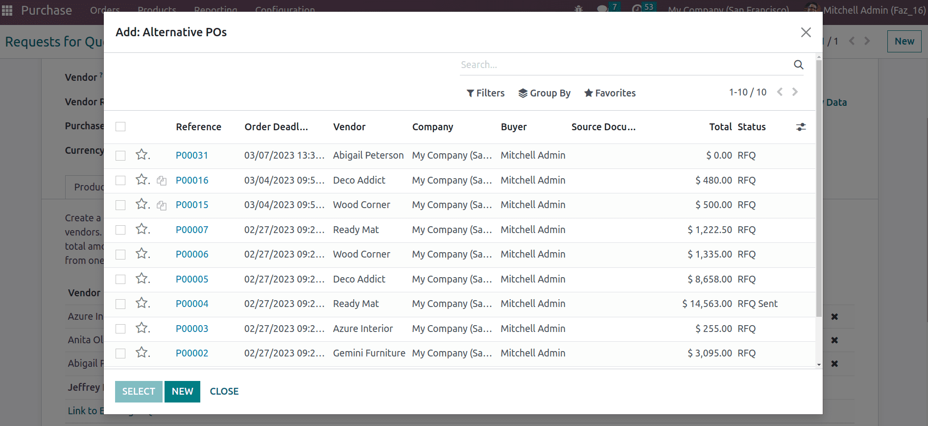 how-to-compare-rfq-lines-to-choose-fare-price-with-odoo-16-9-cybrosys