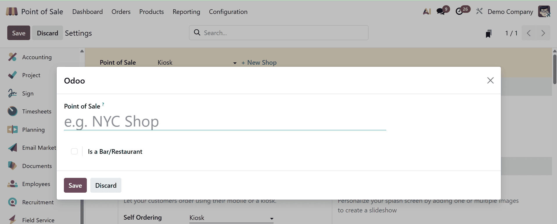 How to Configure a Bar and Restaurant in Odoo 19 POS-cybrosys
