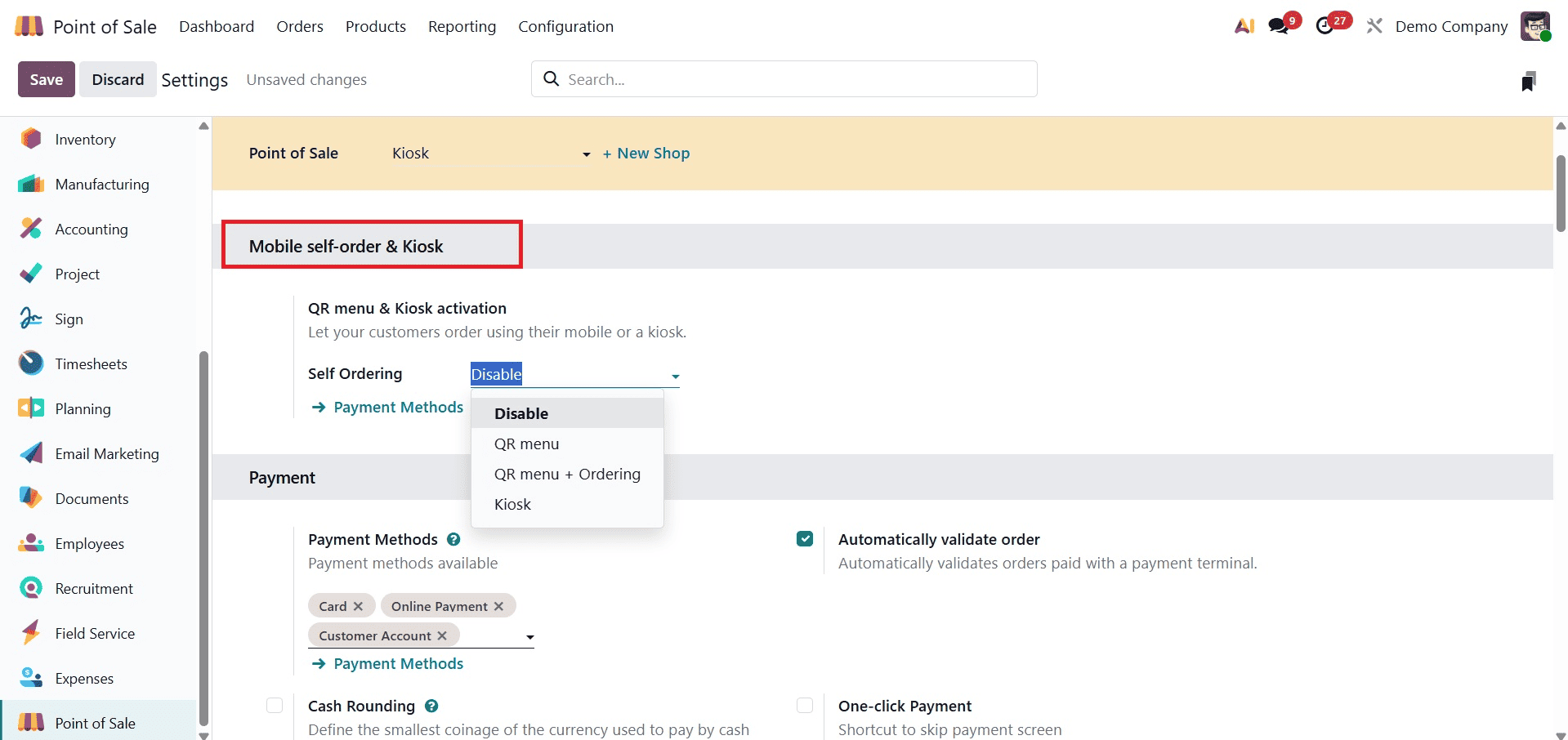 How to Configure a Bar and Restaurant in Odoo 19 POS-cybrosys