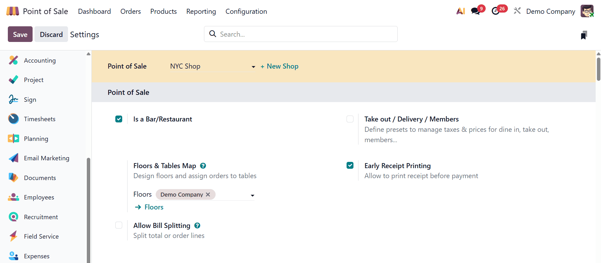 How to Configure a Bar and Restaurant in Odoo 19 POS-cybrosys