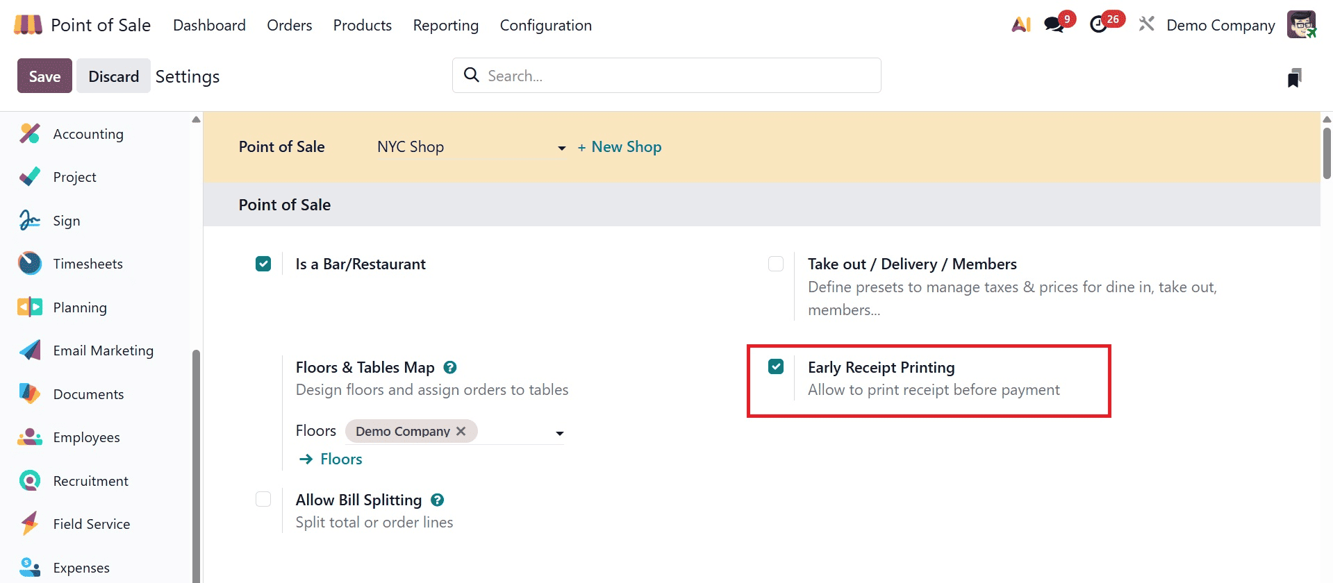 How to Configure a Bar and Restaurant in Odoo 19 POS-cybrosys