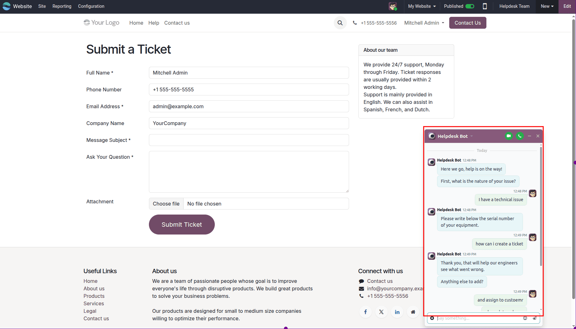 How to Configure a Chatbot for Your Helpdesk in Odoo 19-cybrosys
