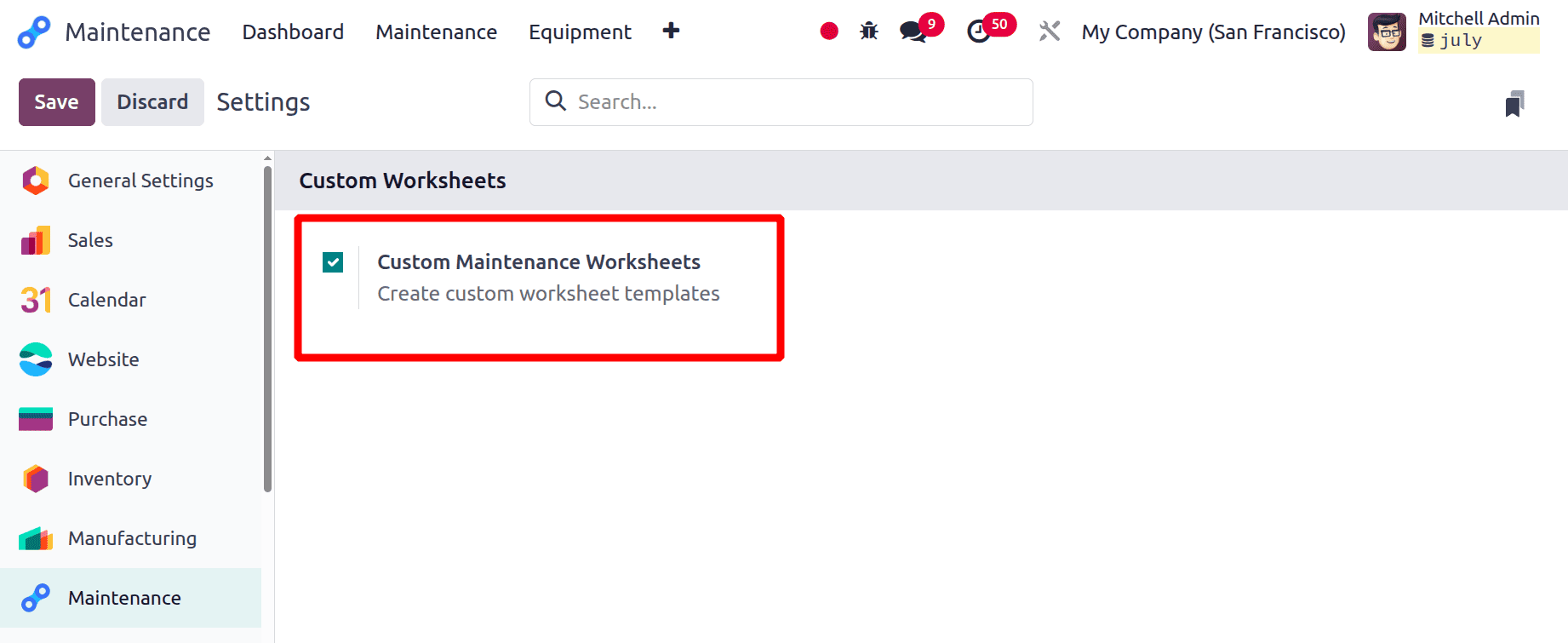 How to Configure a Custom Worksheet Template for Odoo 18 Maintenance-cybrosys