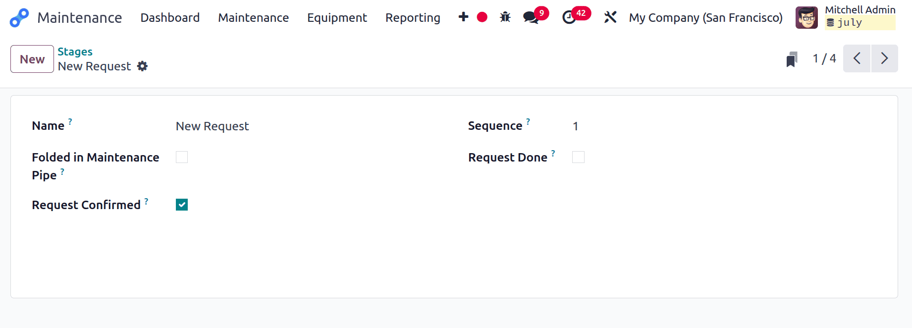 How to Configure a Maintenance Stages and Maintenance Team in Odoo 18-cybrosys