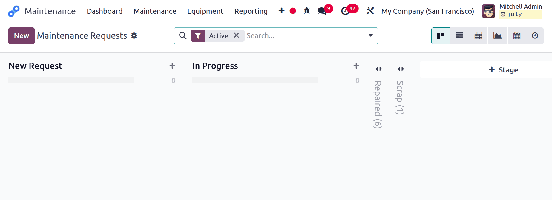 How to Configure a Maintenance Stages and Maintenance Team in Odoo 18-cybrosys