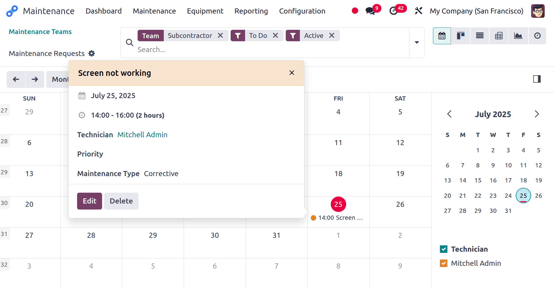 How to Configure a Maintenance Stages and Maintenance Team in Odoo 18-cybrosys