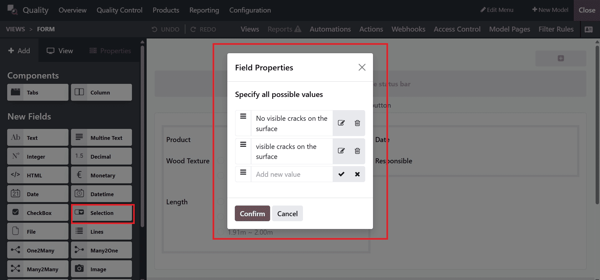 How to Configure a Quality Worksheet Template in Odoo 18 Quality Module-cybrosys