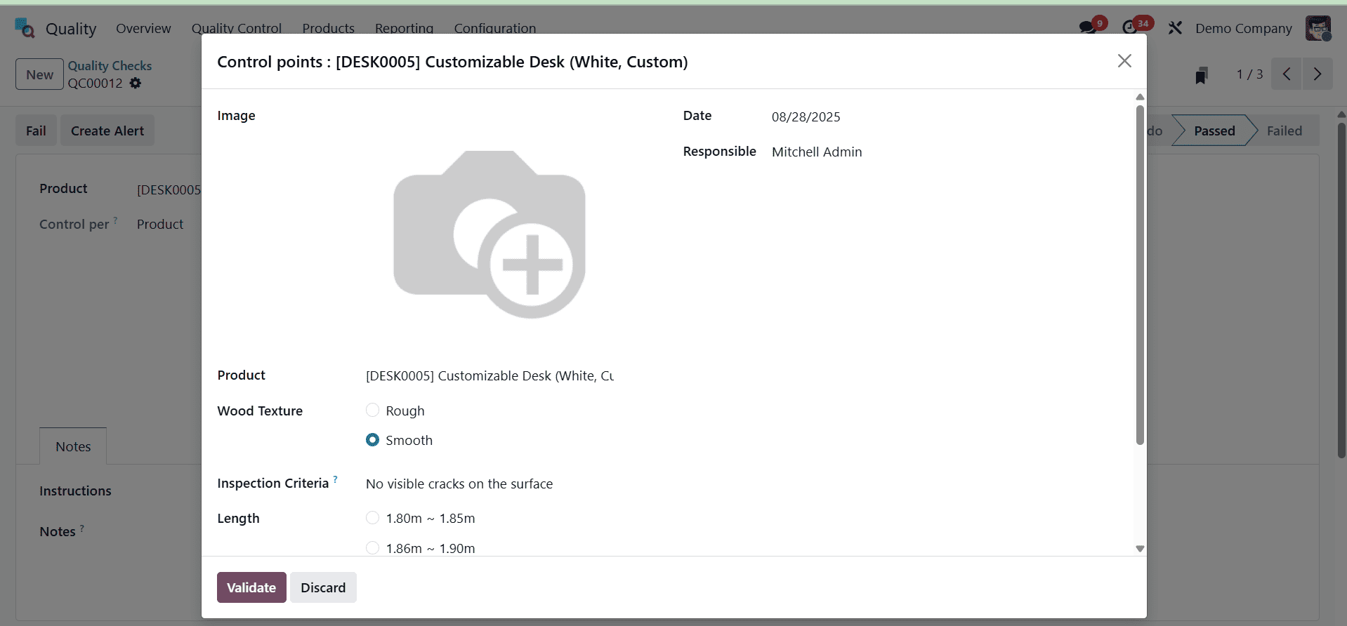 How to Configure a Quality Worksheet Template in Odoo 18 Quality Module-cybrosys