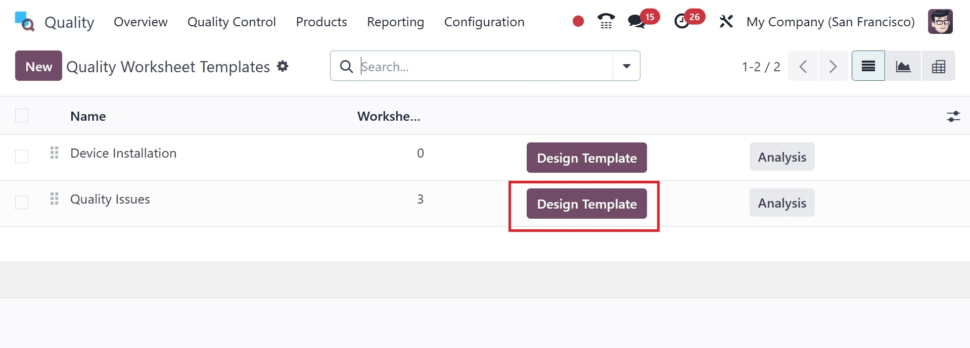 How to Configure a Quality Worksheet Template in Odoo 18 Quality Module-cybrosys