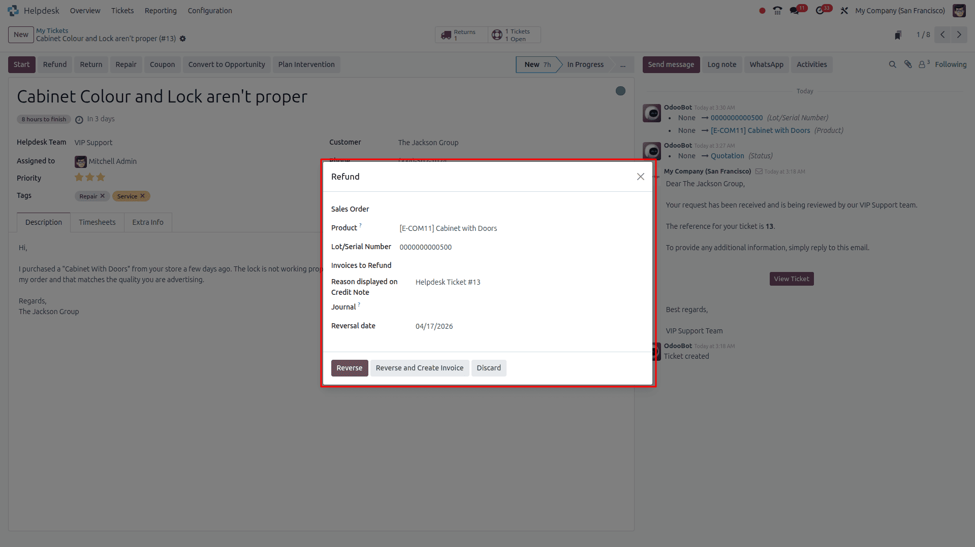 How to Configure After-Sales Services in Odoo 18 Helpdesk-cybrosys