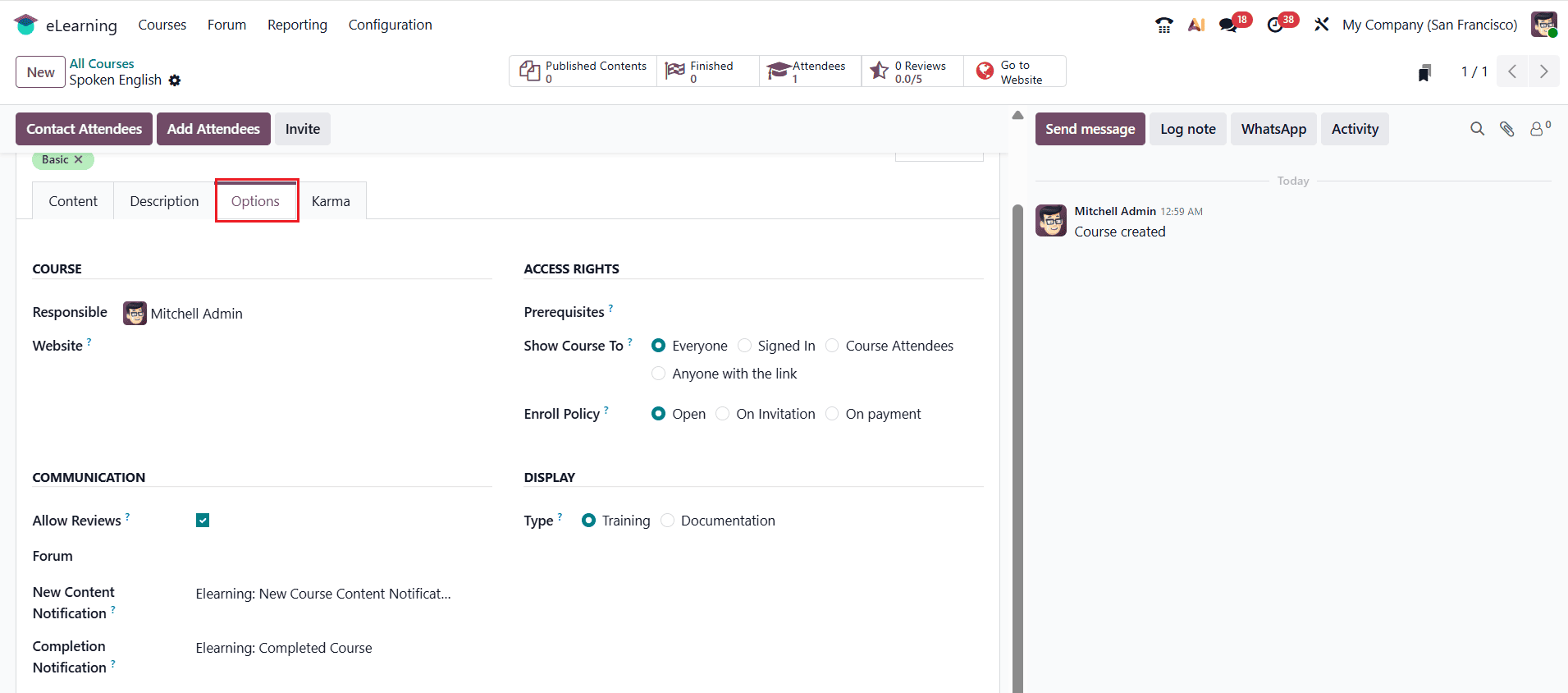 How to Configure an E-Learning Course in Odoo 19-cybrosys