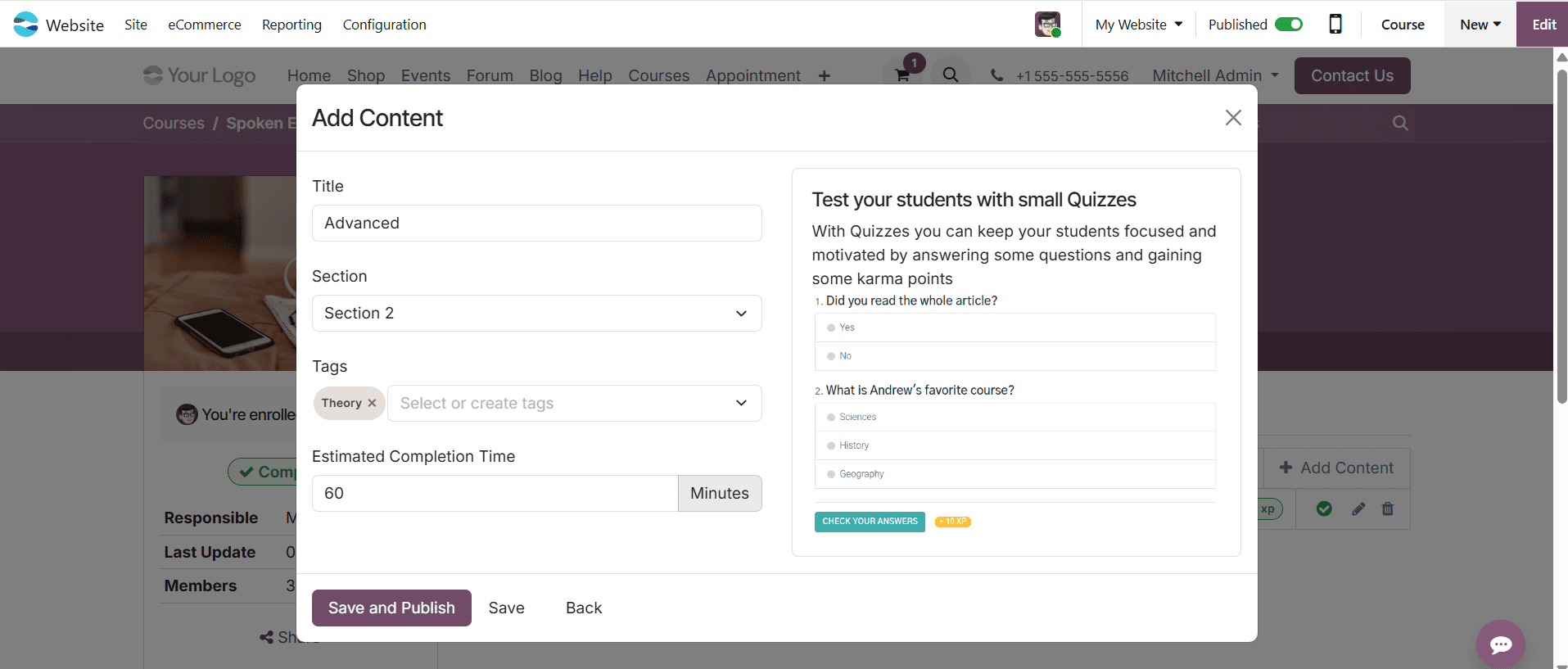 How to Configure an E-Learning Course in Odoo 19-cybrosys
