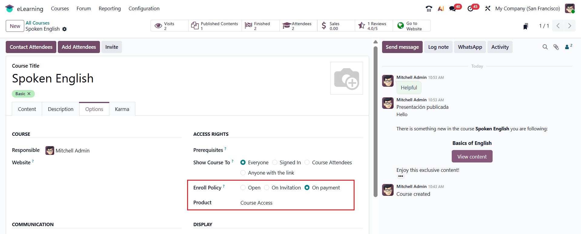 How to Configure an E-Learning Course in Odoo 19-cybrosys