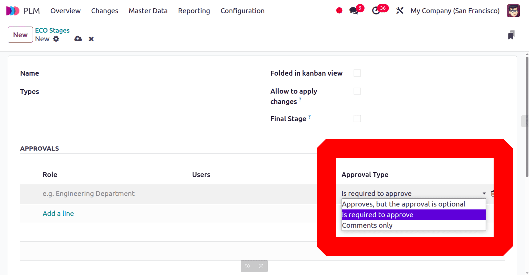How to Configure and Manage ECO Approvals on ECO Stages in Odoo 18-cybrosys