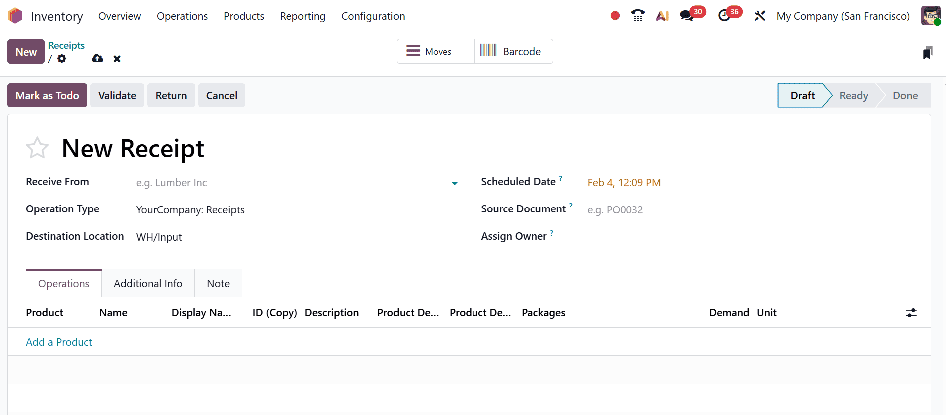How to Configure and Optimize Operation Types in Odoo 19-cybrosys
