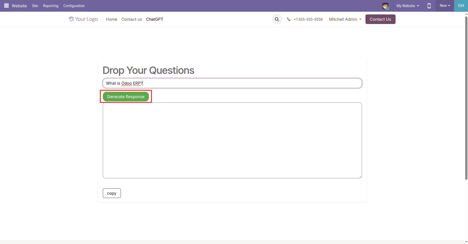 How to Configure and Use Odoo ChatGPT Connector in Odoo 19-cybrosys