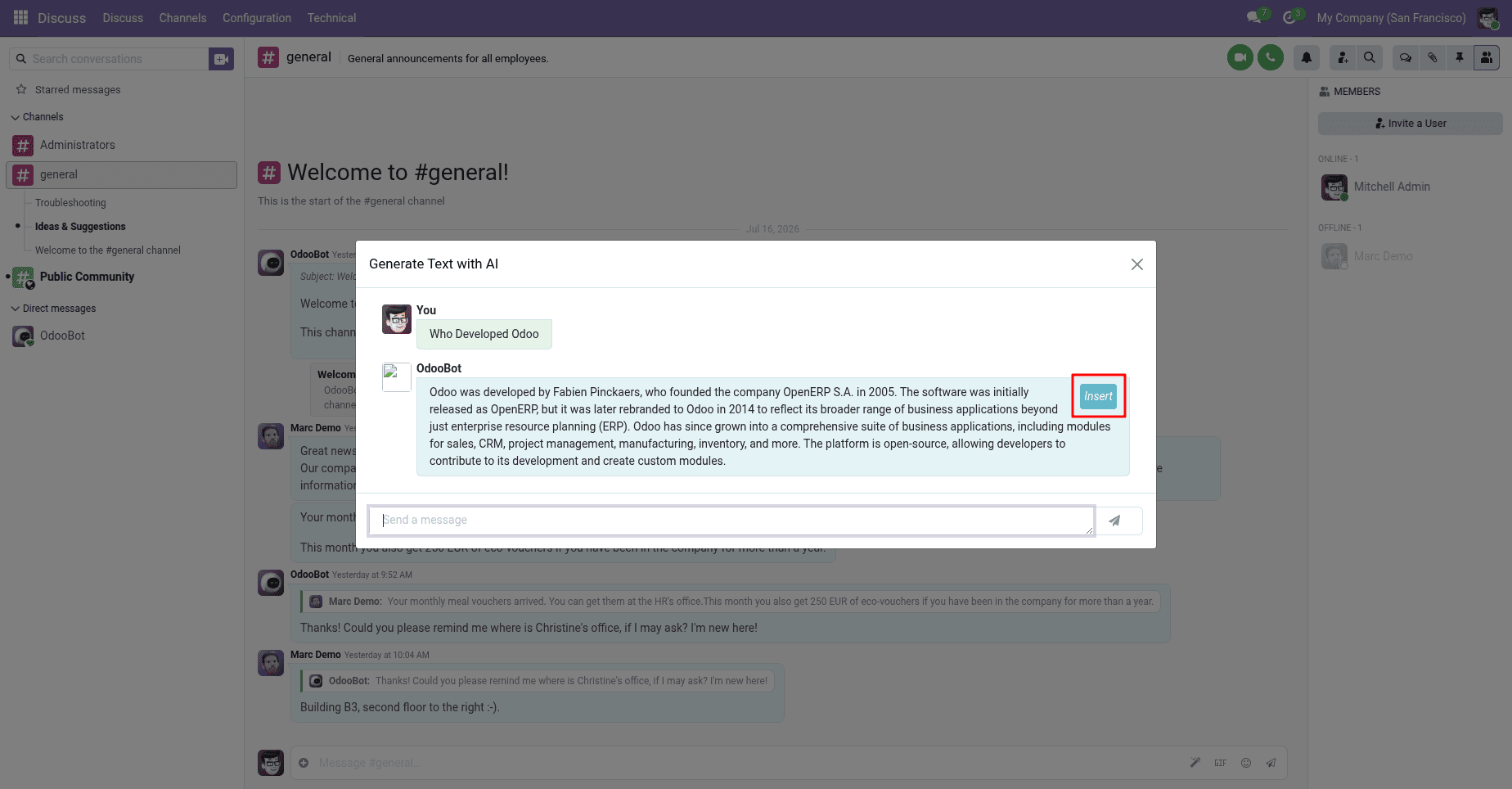 How to Configure and Use Odoo ChatGPT Connector in Odoo 19-cybrosys