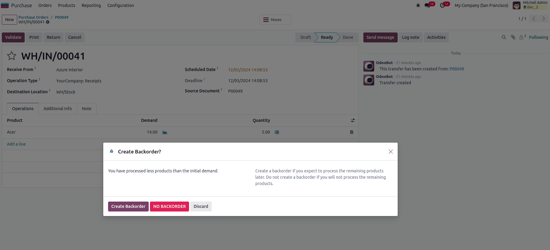 How to Configure Bill Control Policy in Odoo 18 Purchase-cybrosys