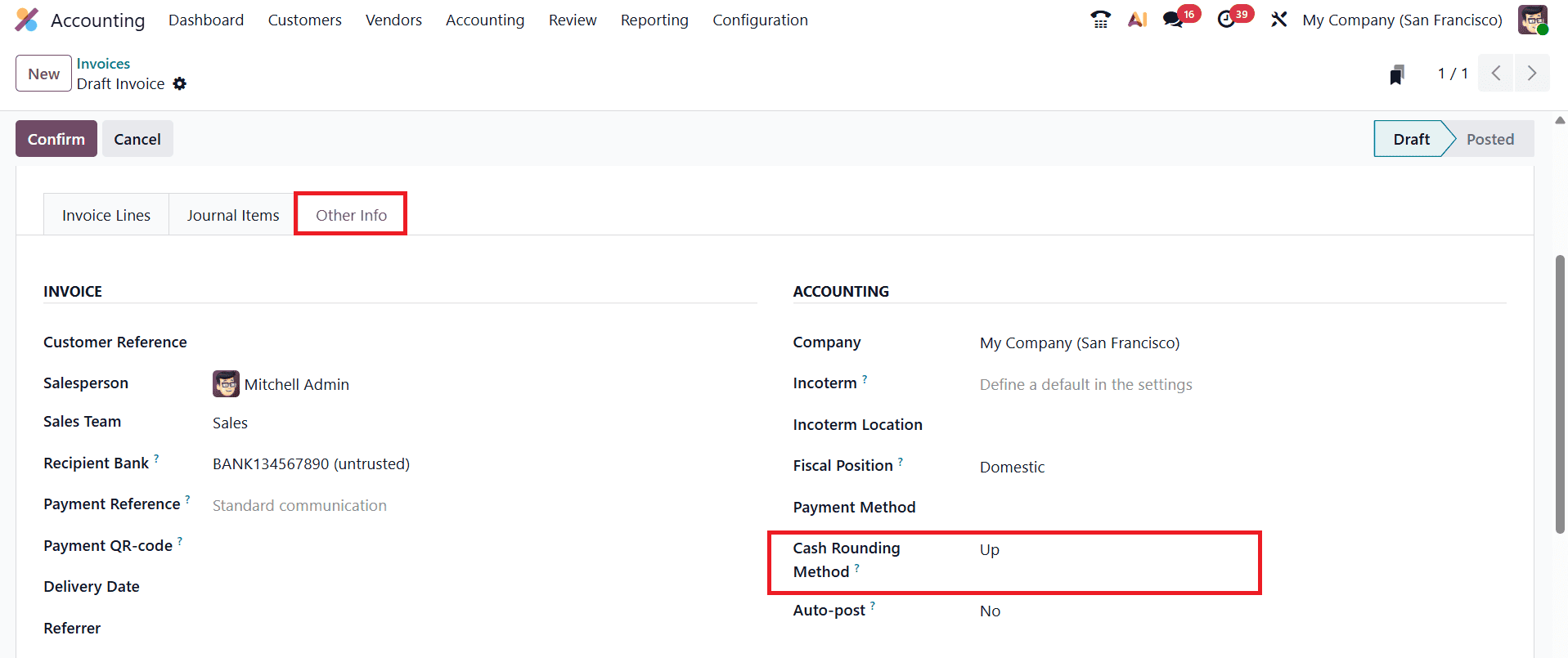 How to Configure Cash Rounding for Transactions in Odoo 19-cybrosys
