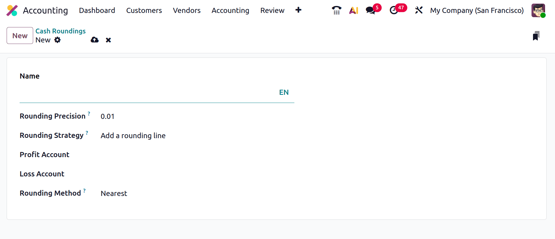 How to Configure Cash Rounding for Transactions in Odoo 19-cybrosys