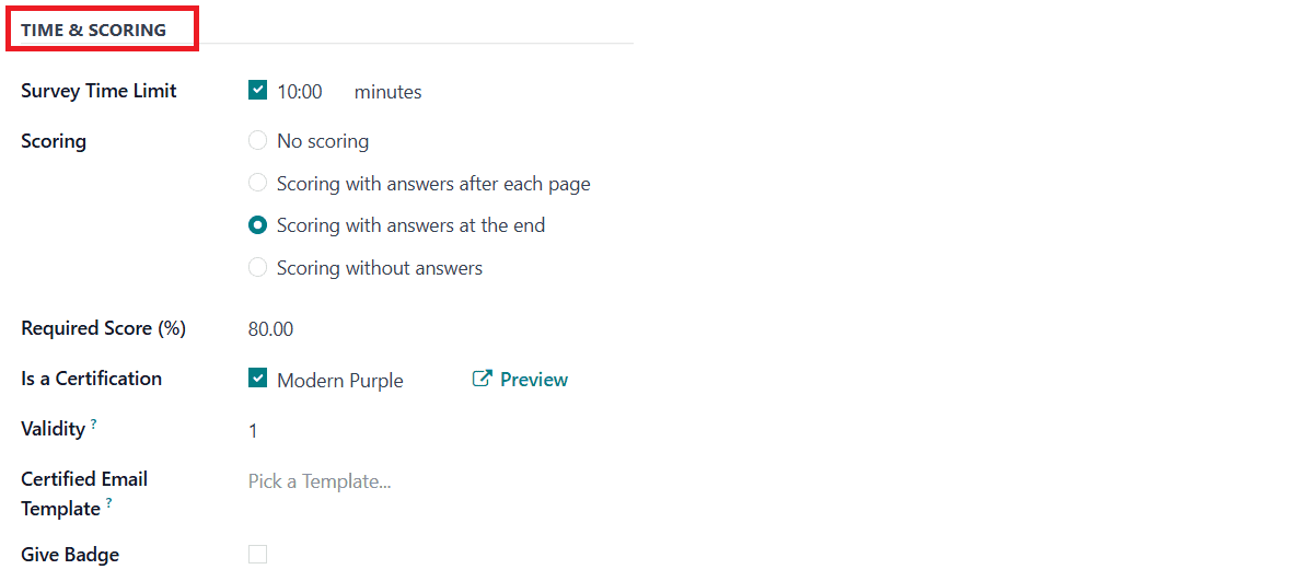 How to Configure Certification Exams with Odoo 18’s Survey Tool-cybrosys