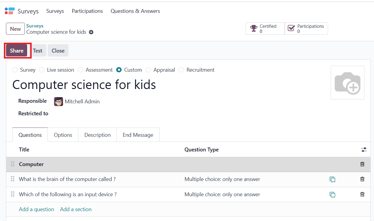 How to Configure Certification Exams with Odoo 18’s Survey Tool-cybrosys