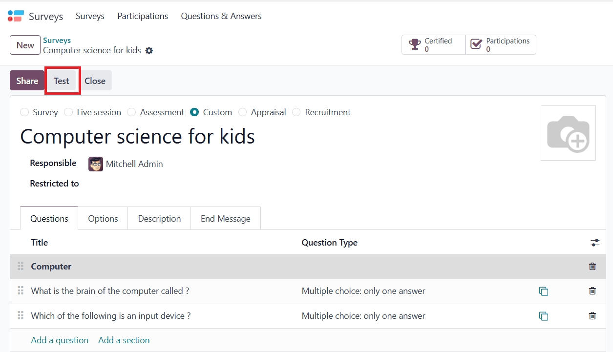 How to Configure Certification Exams with Odoo 18’s Survey Tool-cybrosys