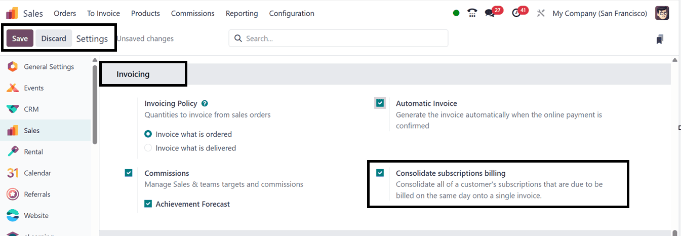 How to Configure Consolidated Subscription Billing in Odoo 18 Sales-cybrosys