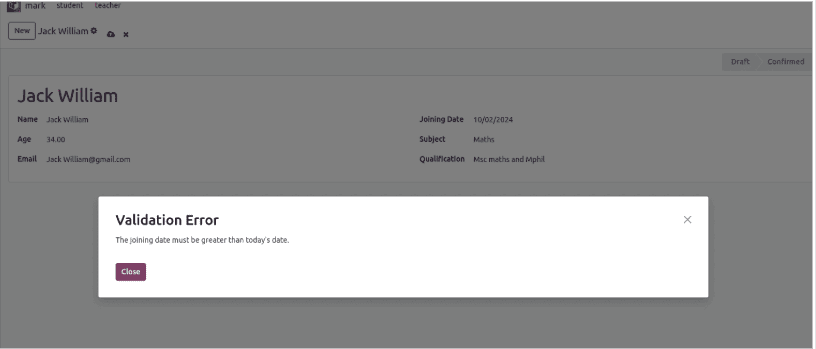 How to Configure Constraints in Odoo 19-cybrosys