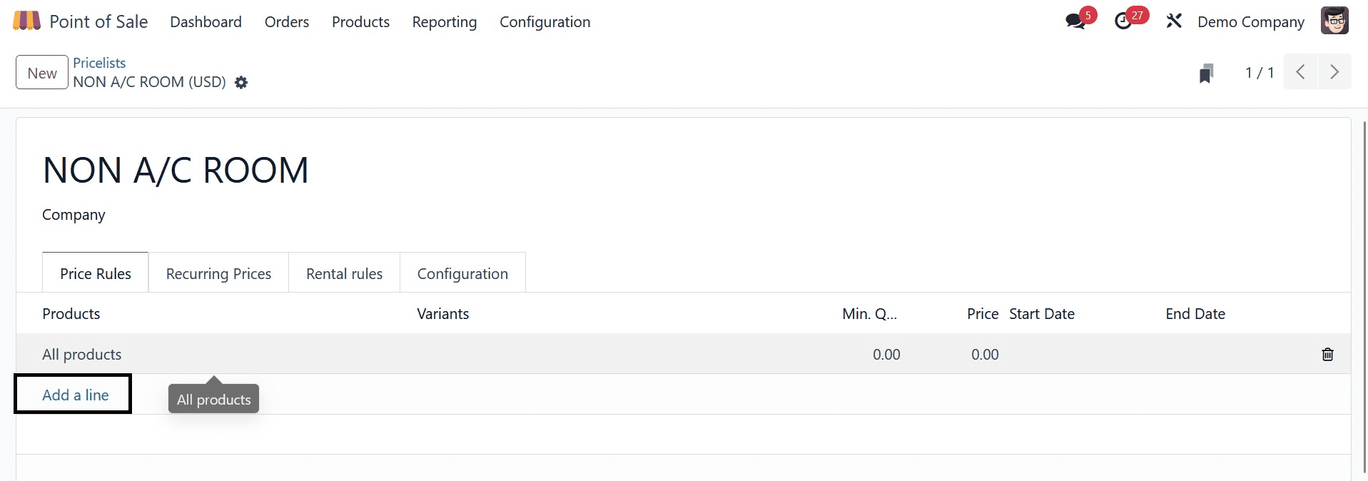 How to Configure Different Pricelist for Different Shops Under the Odoo 17 POS-cybrosys