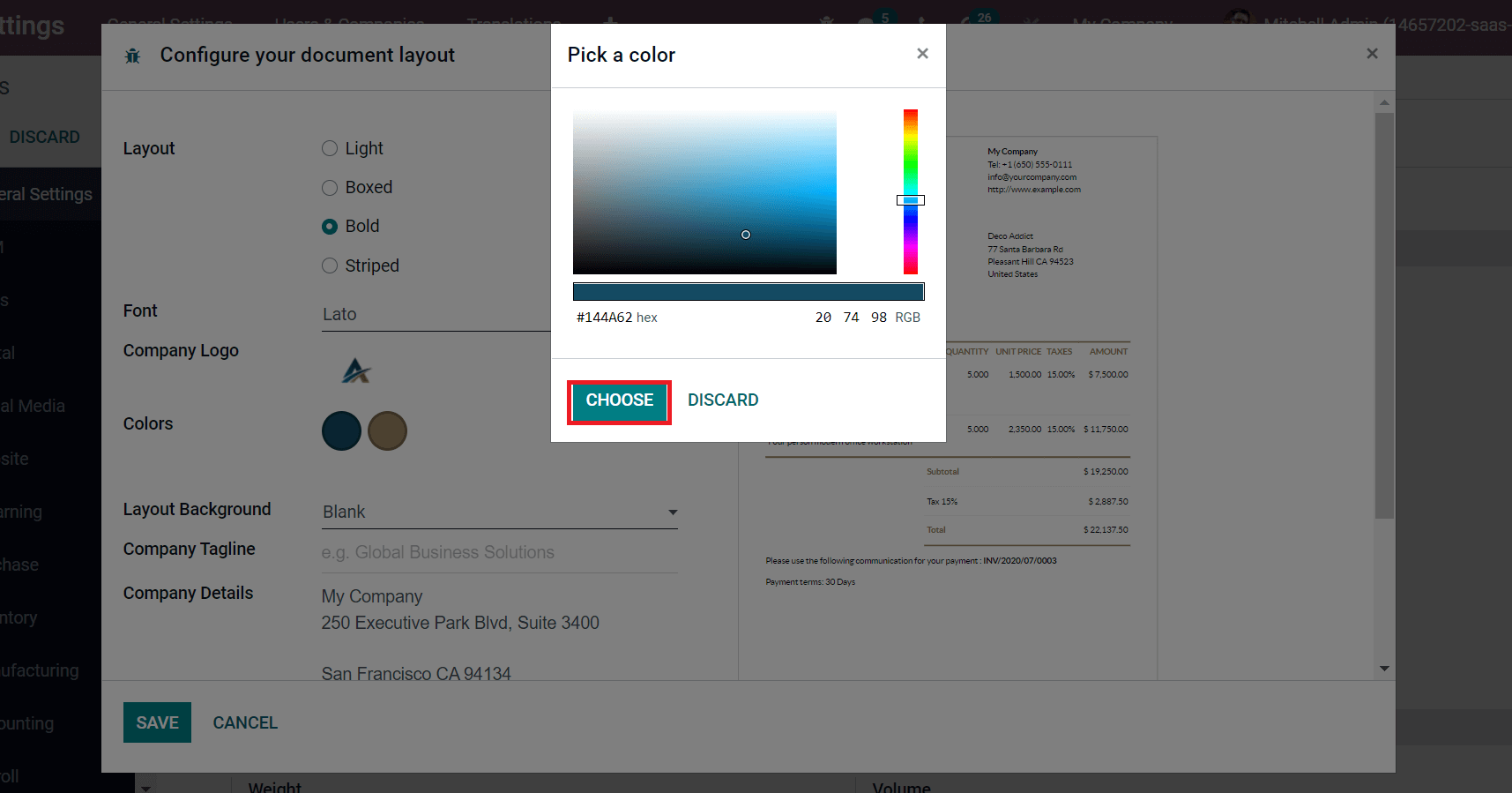 how-to-configure-document-layout-emails-in-odoo-15-erp-cybrosys