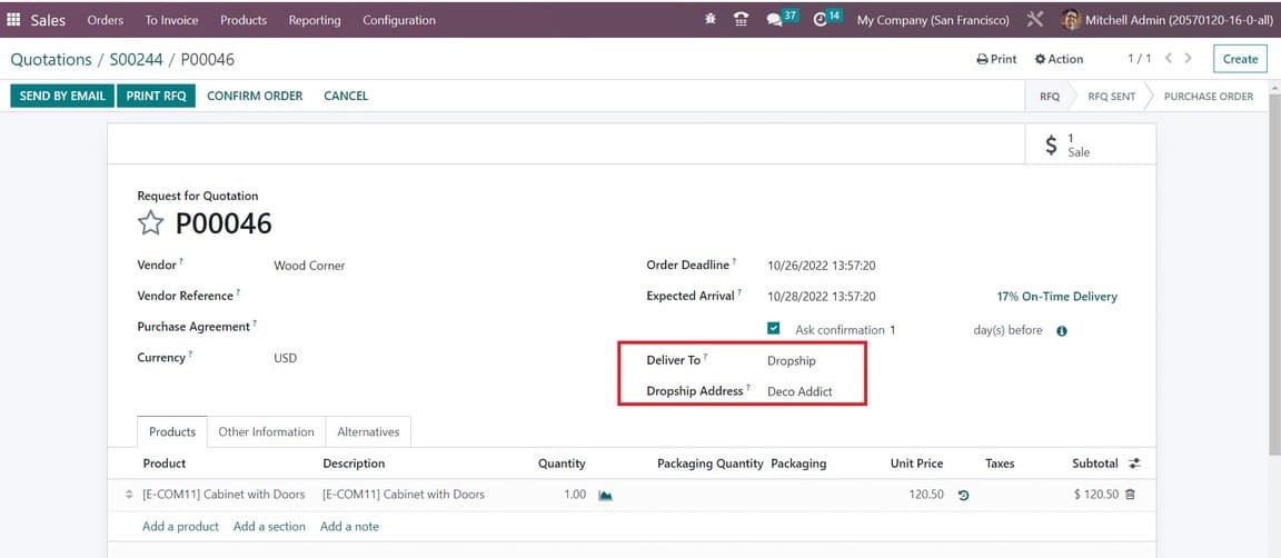 How to Configure Dropshipping With Odoo 16 Purchase App-cybrosys