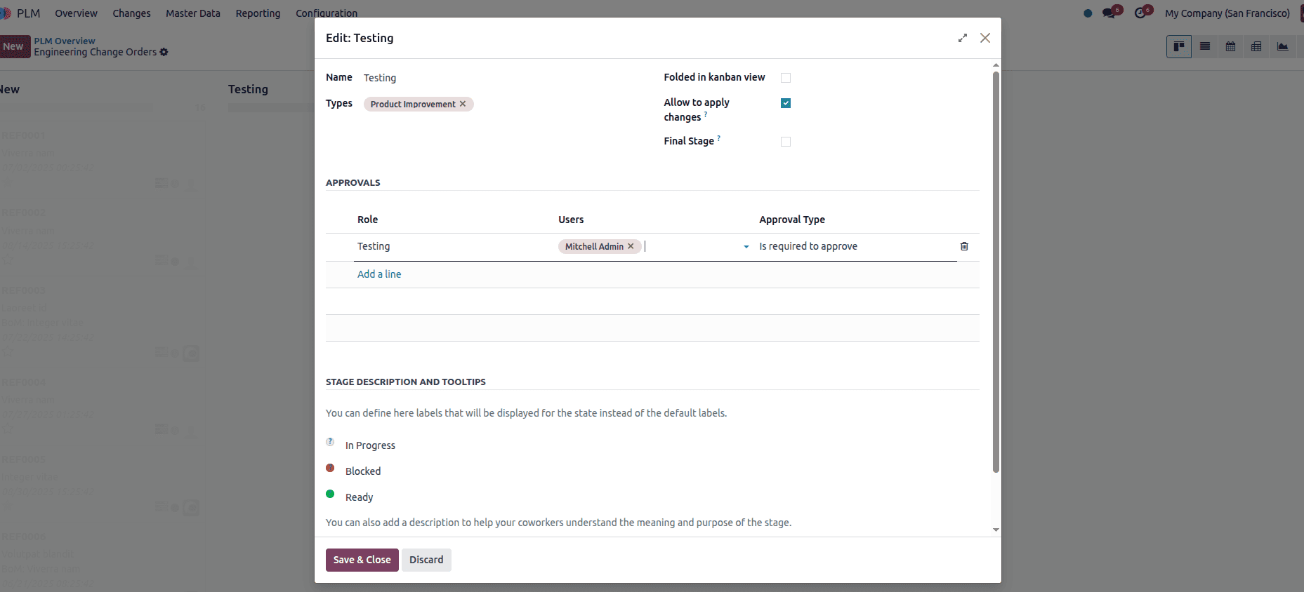 How to Configure ECO Types and ECO Stages in Odoo 18-cybrosys