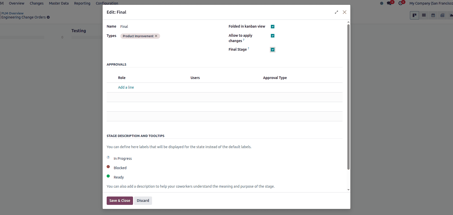 How to Configure ECO Types and ECO Stages in Odoo 18-cybrosys