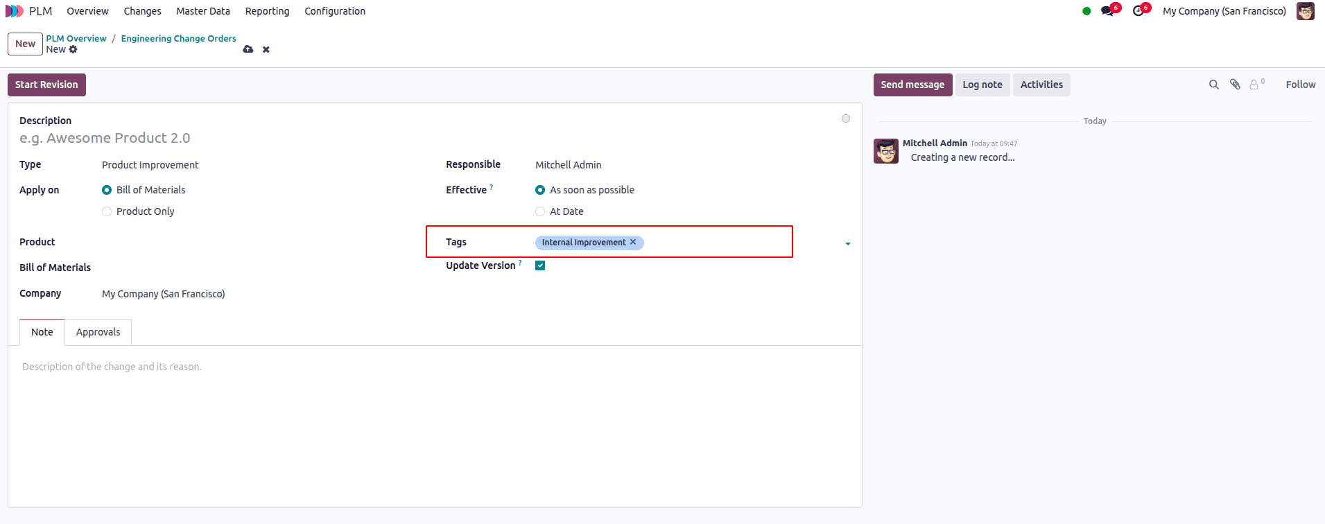 How to Configure ECO Types and ECO Stages in Odoo 18-cybrosys