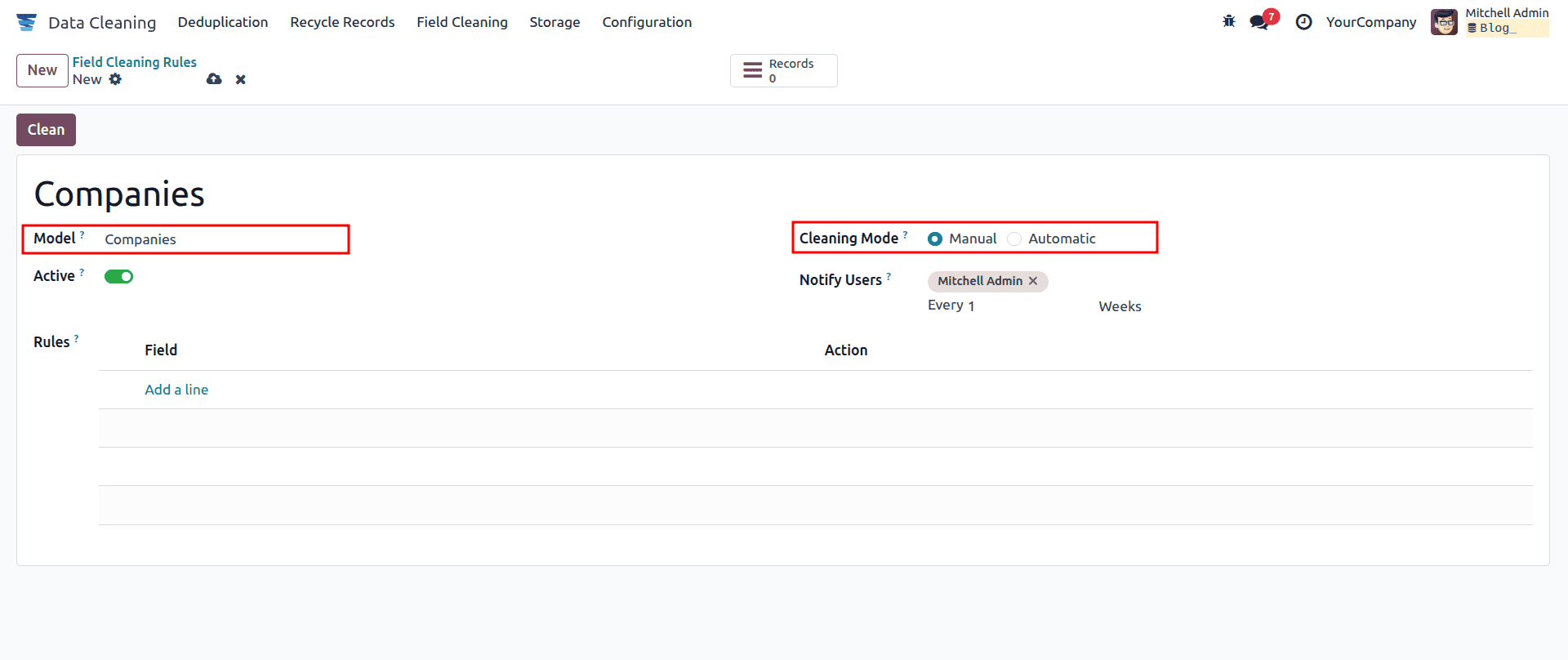 How to Configure Field Cleaning Rules in Odoo 18 Data Cleaning-cybrosys