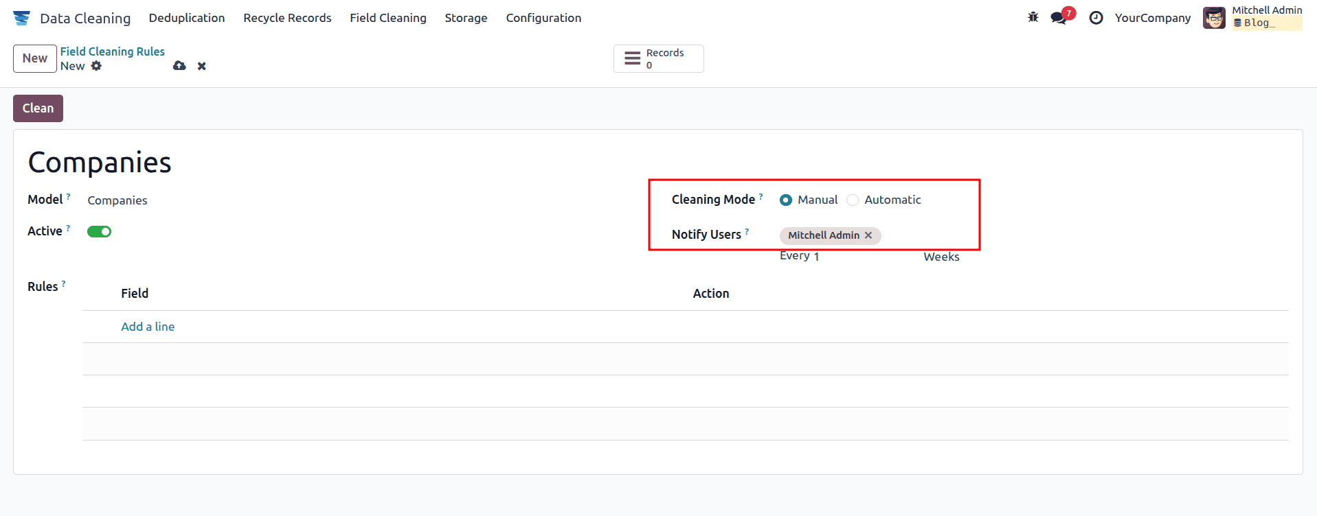 How to Configure Field Cleaning Rules in Odoo 18 Data Cleaning-cybrosys