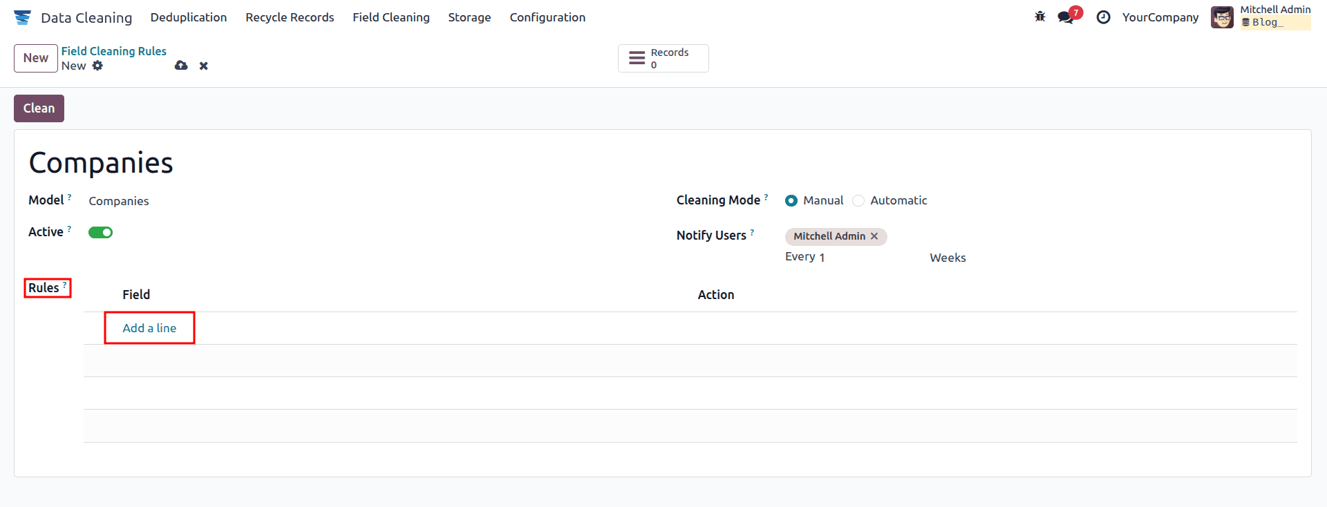 How to Configure Field Cleaning Rules in Odoo 18 Data Cleaning-cybrosys