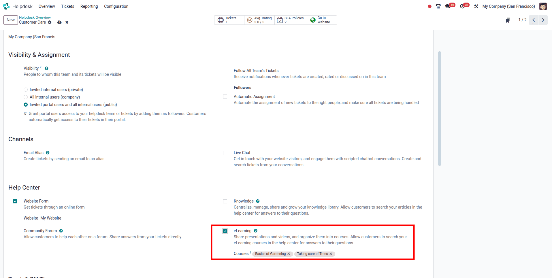 How to Configure Helpdesk for e-learning course in Odoo 18-cybrosys