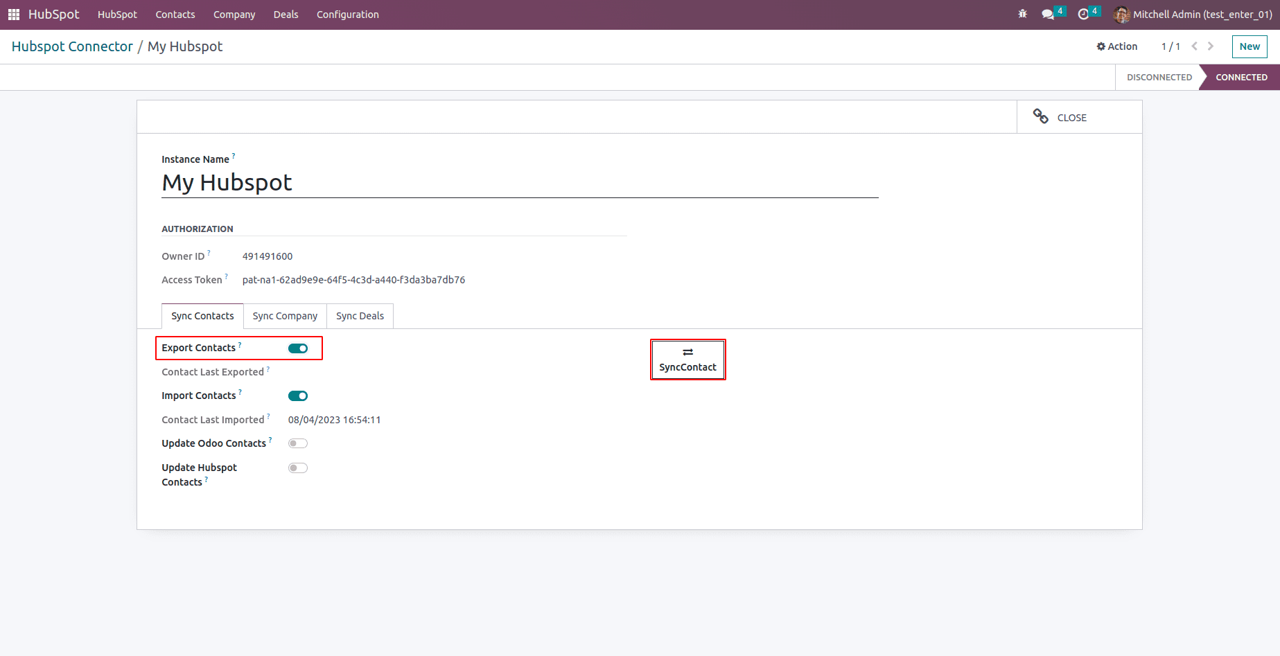 How to Configure Hubspot Odoo Connector in Odoo 16-cybrosys