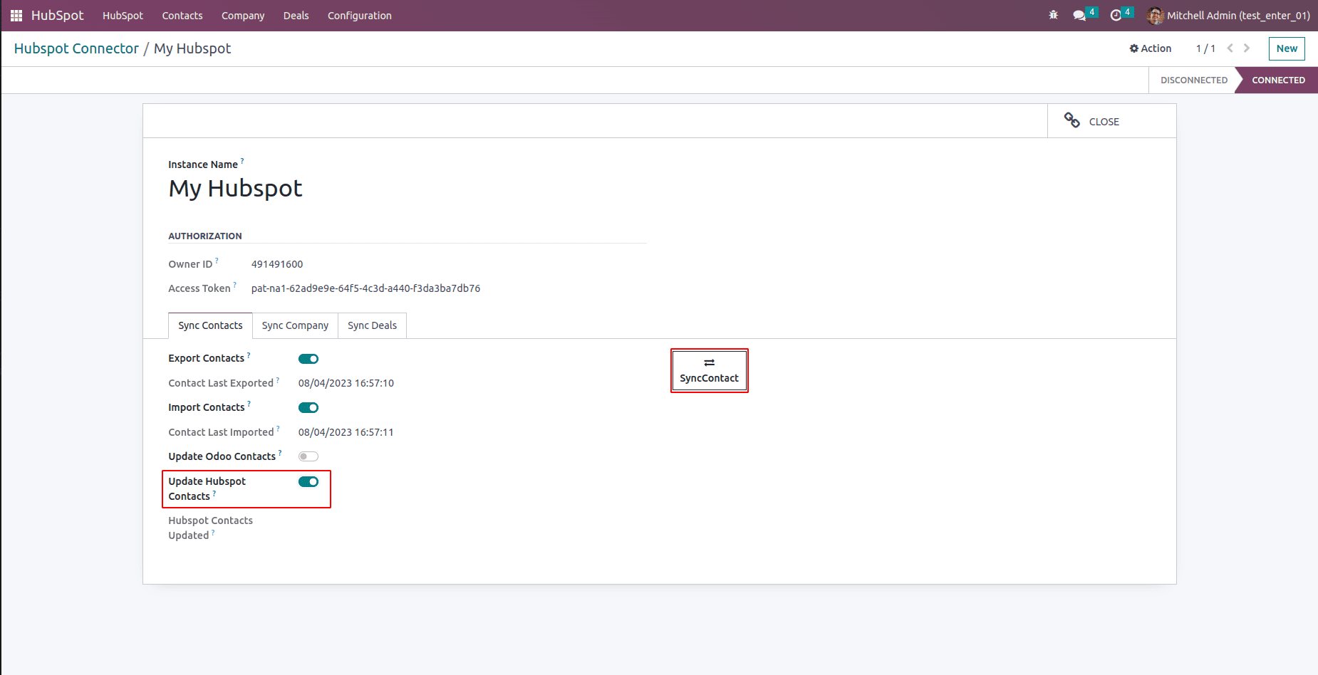 How to Configure Hubspot Odoo Connector in Odoo 16-cybrosys