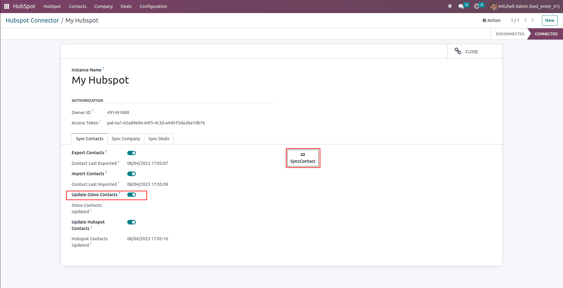 How to Configure Hubspot Odoo Connector in Odoo 16-cybrosys