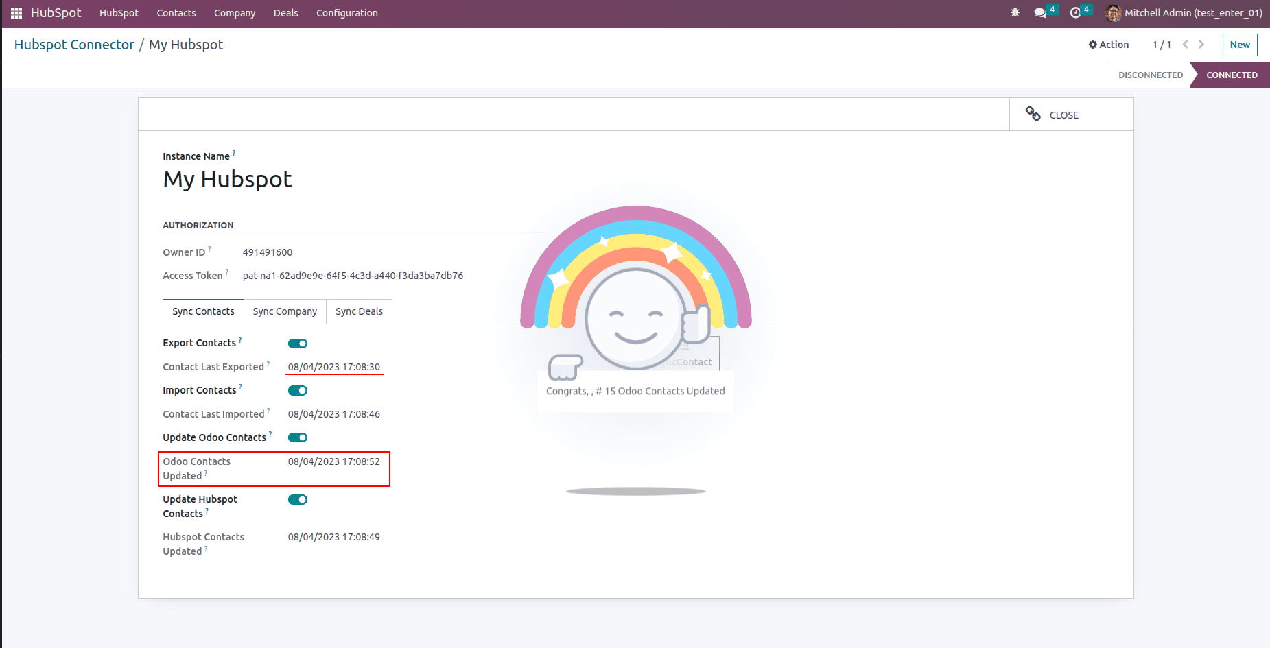 How to Configure Hubspot Odoo Connector in Odoo 16-cybrosys