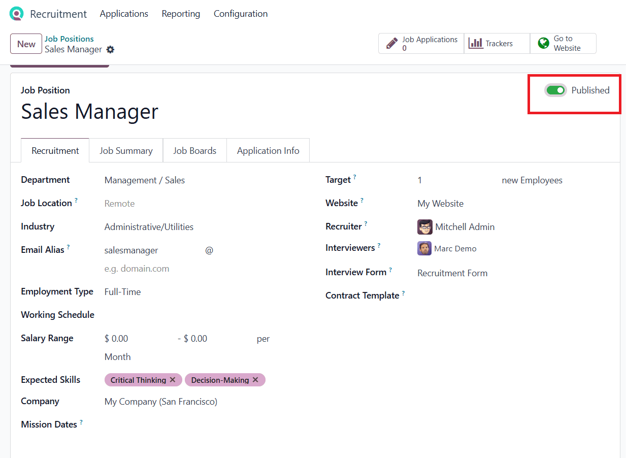 How to Configure Job Positions in Odoo 18-cybrosys