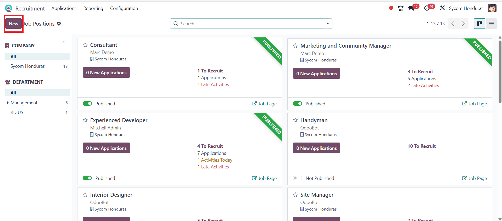 How to Configure Job Positions in Odoo 18-cybrosys